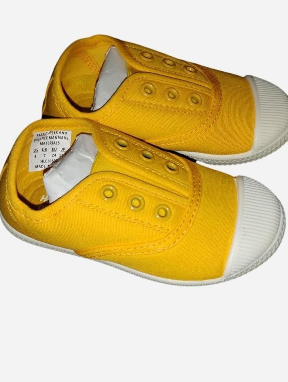 Bright Yellow Toddler Canvas Slip-On Sneakers - Size US 8 / EU 24
